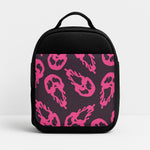 Trippy Ghost Face Pattern Insulated Lunch Bag