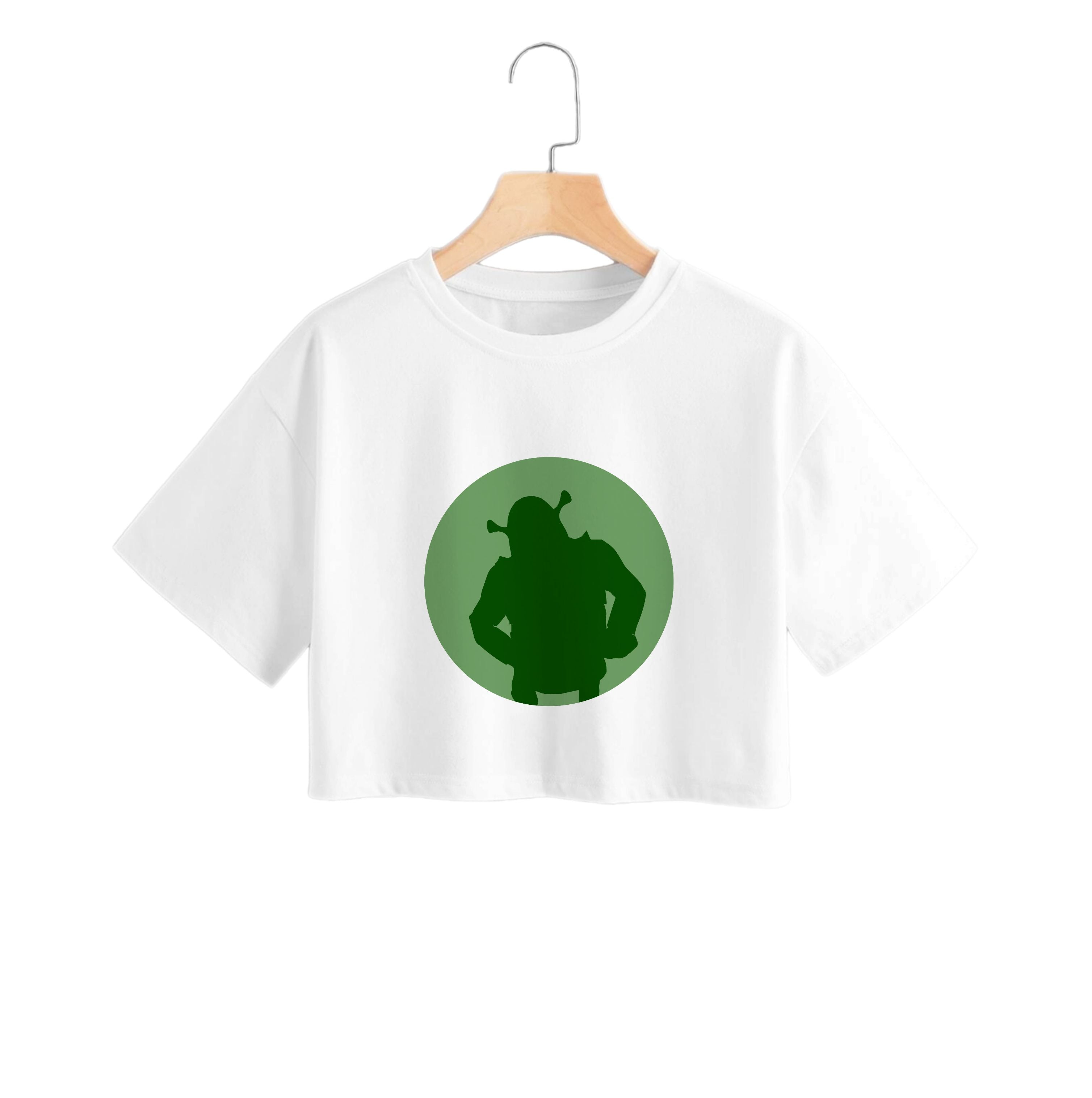 Green Ogre Outline Crop Top