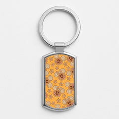 Cartoon Mouse Gingerbread Pattern Luxury Keyring