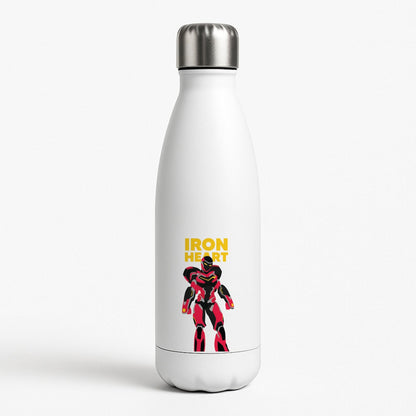 Metal Heart Hero Standing White Water Bottle