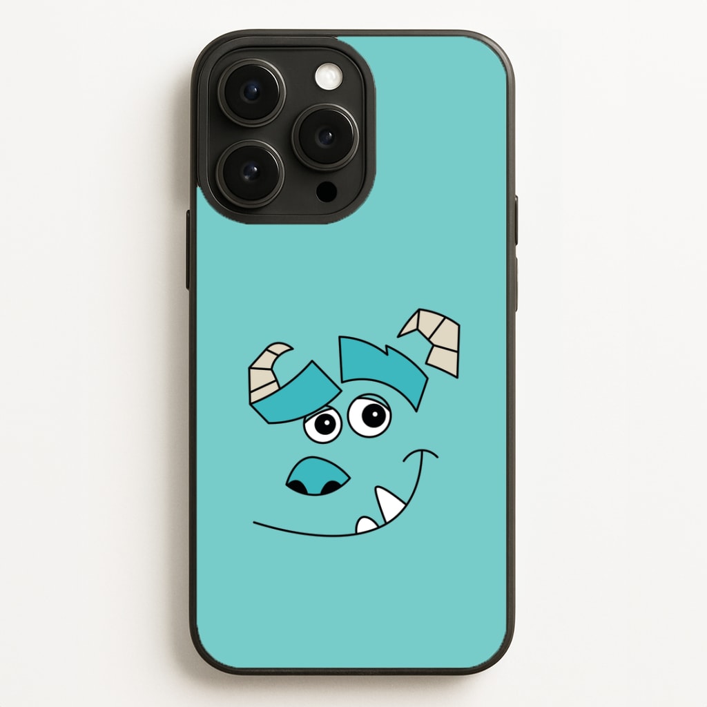 Blue Monster Face Phone Case for iPhone, Samsung Galaxy and Google Pixel