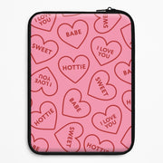 Quote Love Hearts Pattern Laptop Sleeve 1