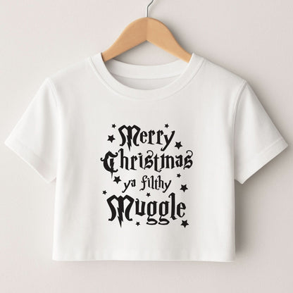 Merry Christmas You Filthy Muggle Crop Top