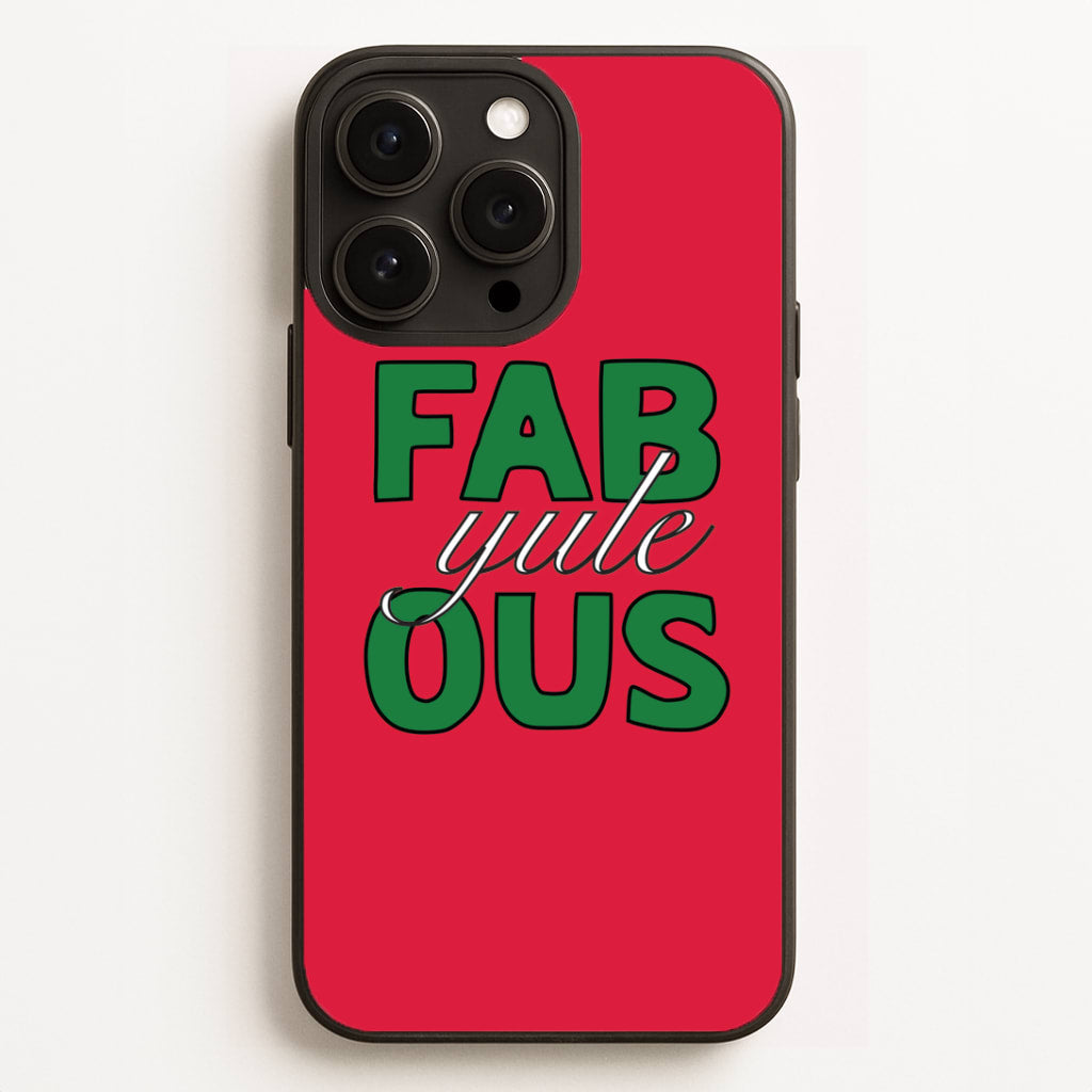 Fab-Yule-Ous Red - Christmas Puns Phone Case