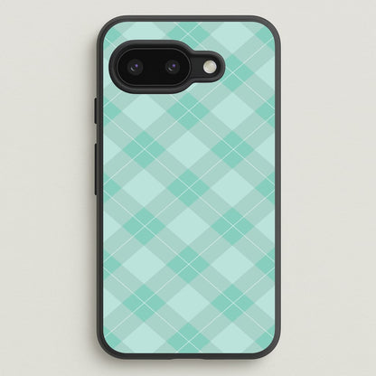 Light Cyan Tartan Christmas Pattern Google Pixel 9a Case
