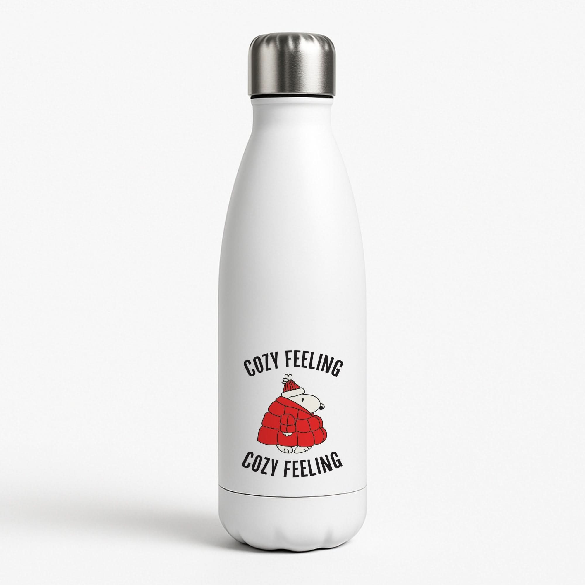 Cozy Feeling Cartoon Beagle Puffer Jacket Water Bottle