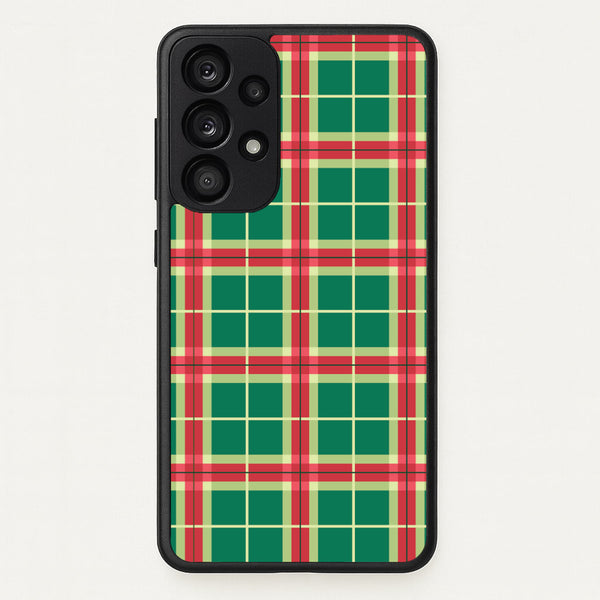 Red And Green Tartan II Christmas Pattern Galaxy A53 Case