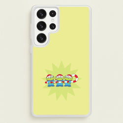 Cute Green Aliens Candycane Galaxy S23 Ultra Case