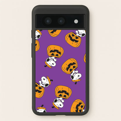 Cartoon Beagle Pumpkin Pattern Google Pixel 8a Case