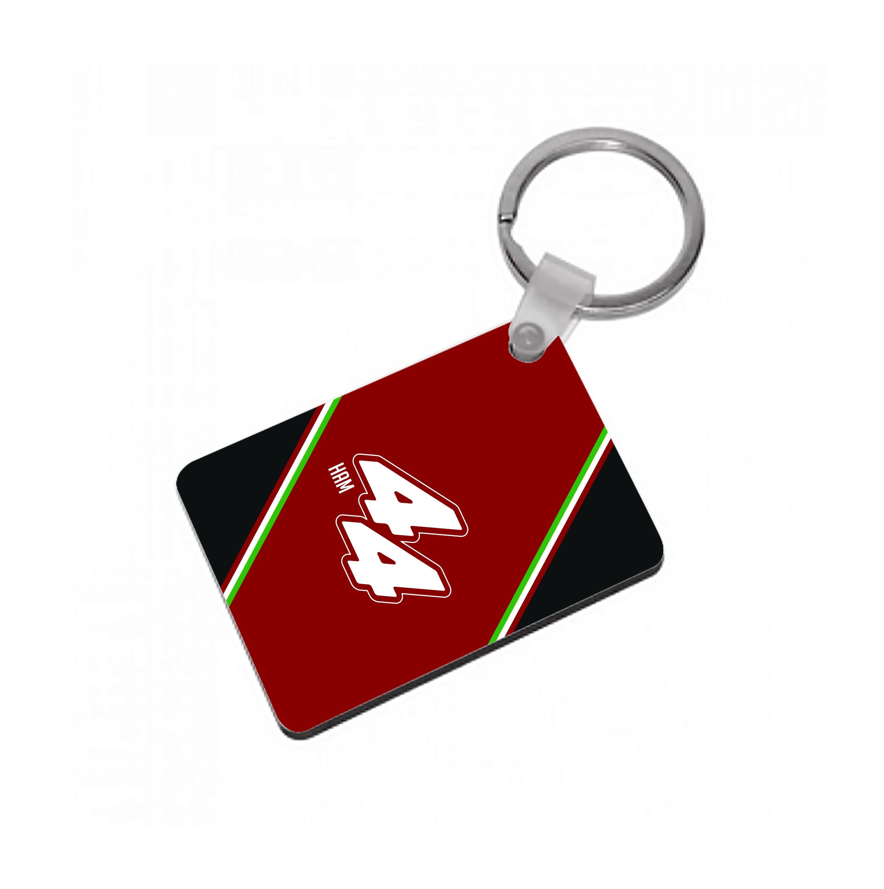 Dark Red Retro 44  Keyring