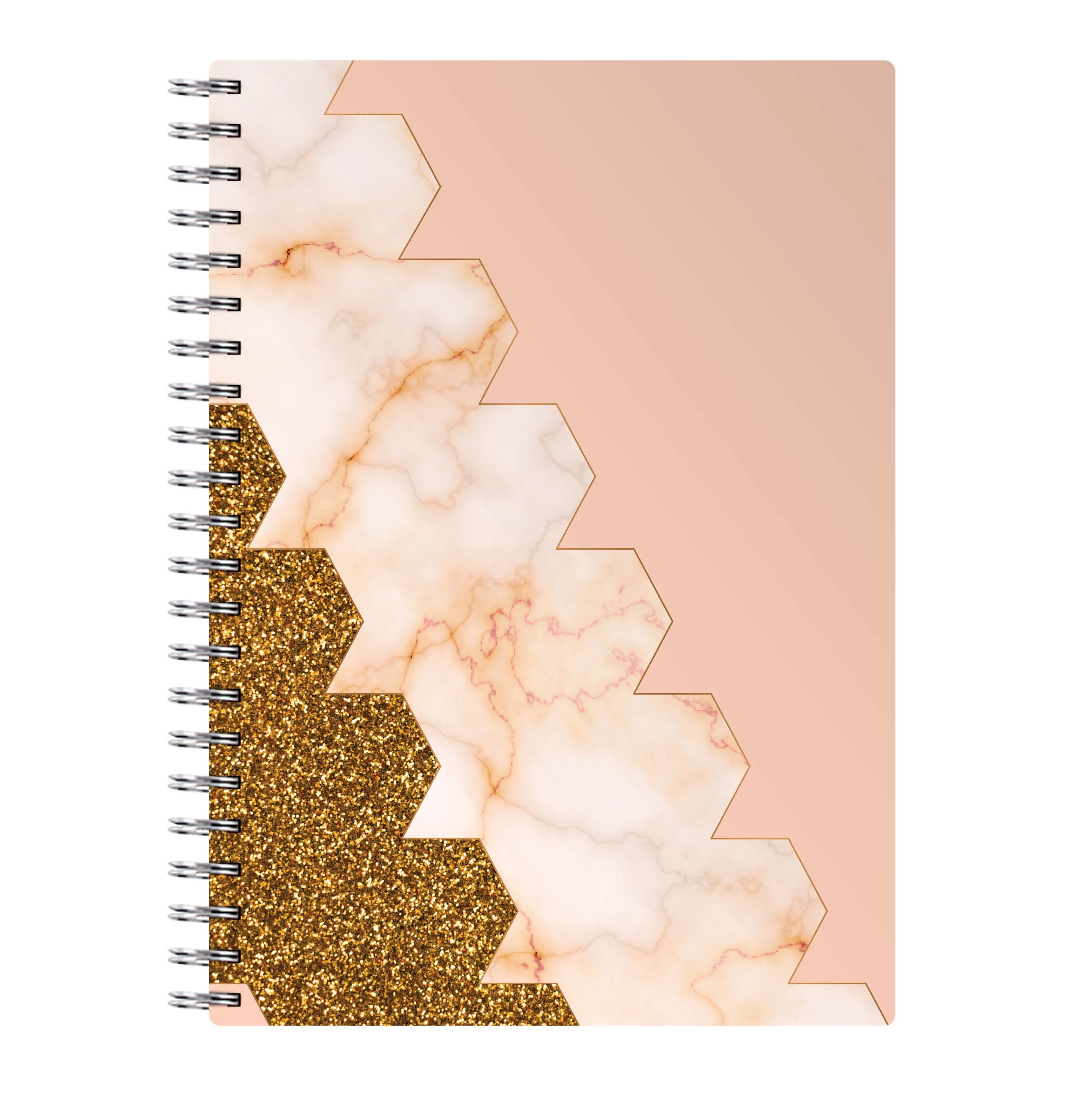 Glitter And Marble Geometric  Notebook