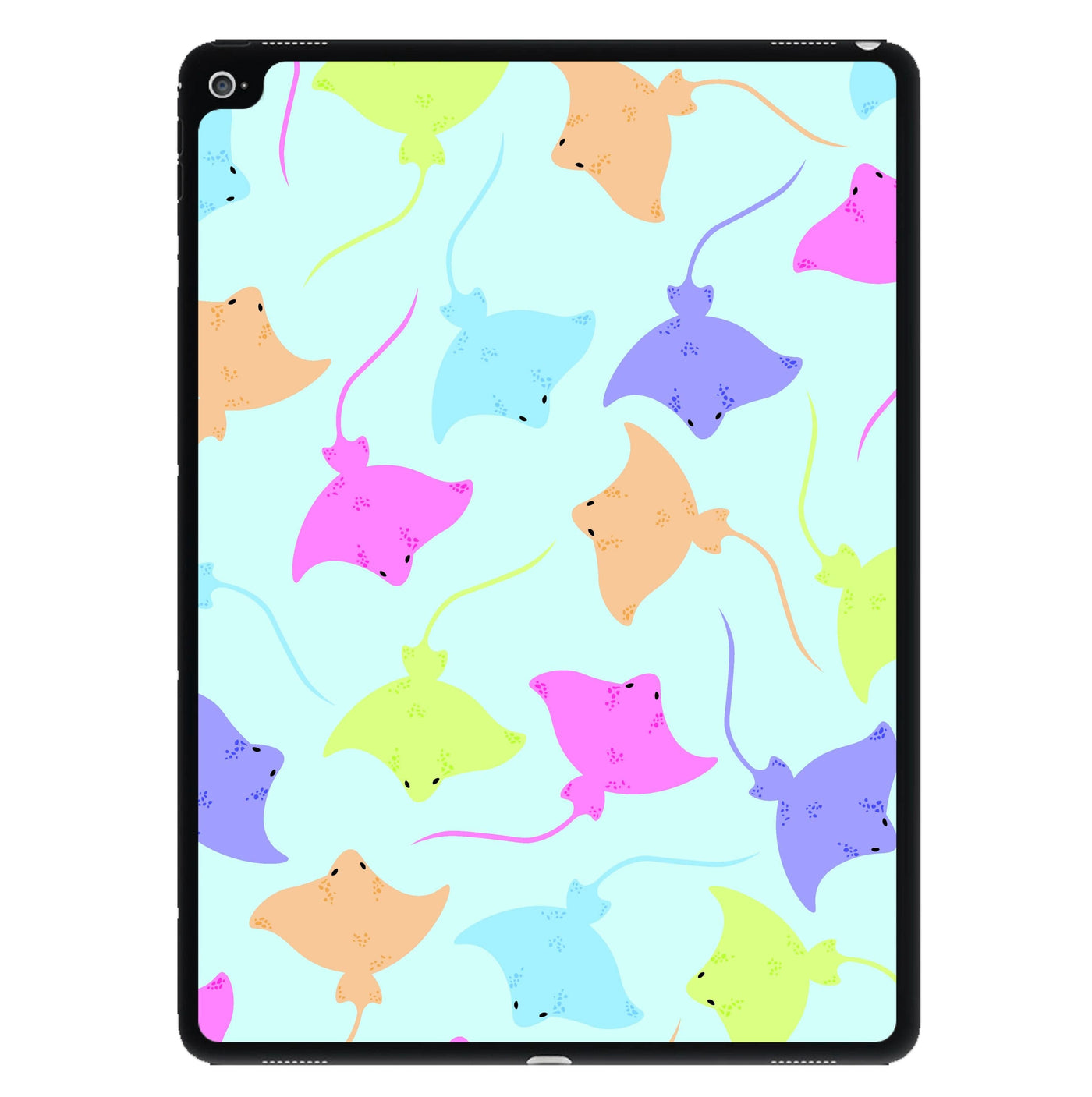 Multi Coloured Sting Ray Pattern - Sealife iPad Case