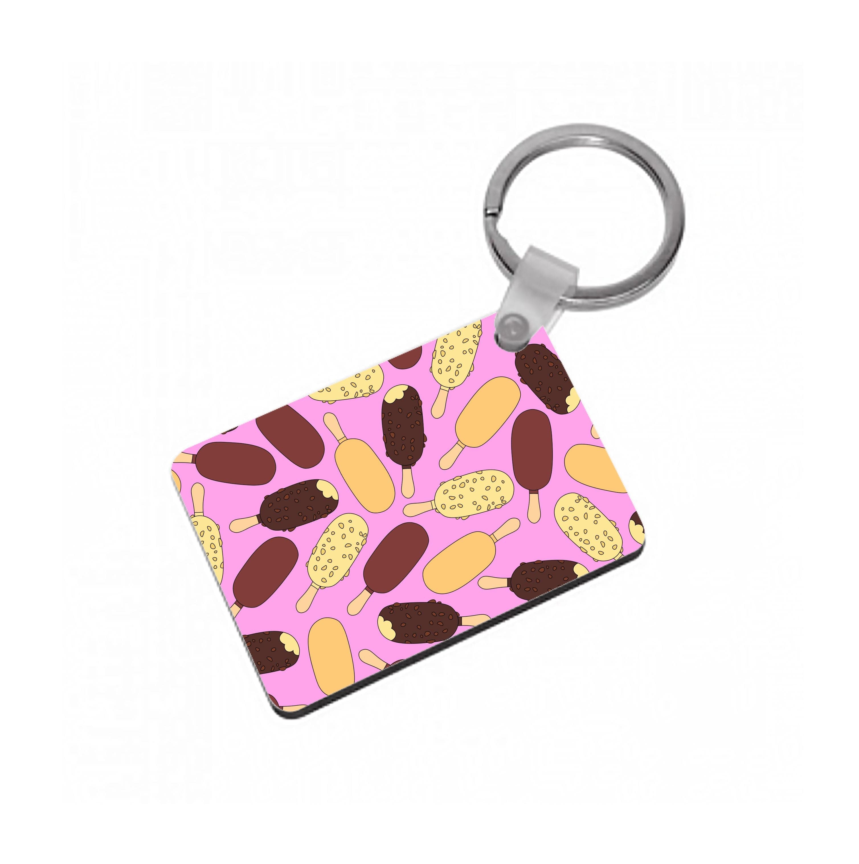 Chocolate Ice Cream Lollys - Summer Keyring