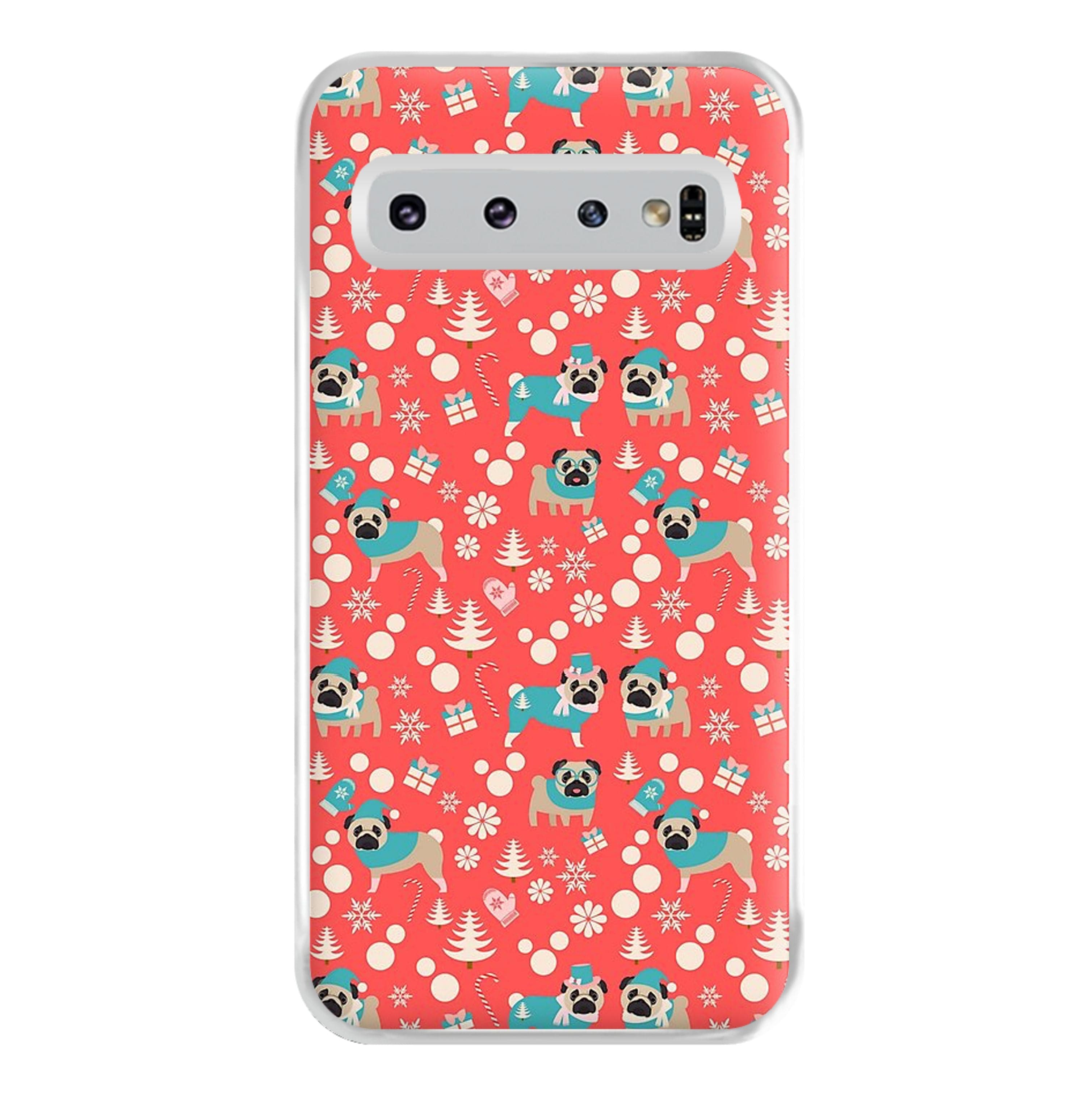 Christmas Pug Pattern Phone Case