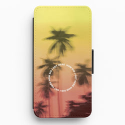 Palm Trees Circle Flip / Wallet Phone Case