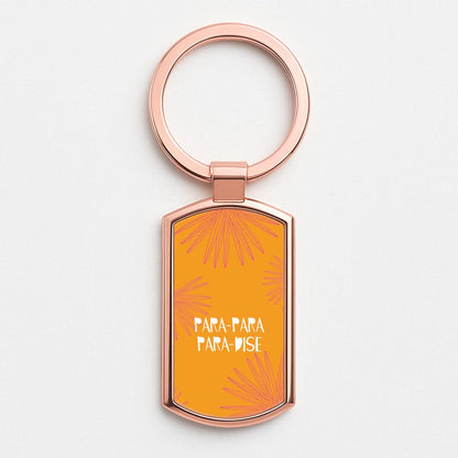 Paradise Lyrics Rose Gold Keyring