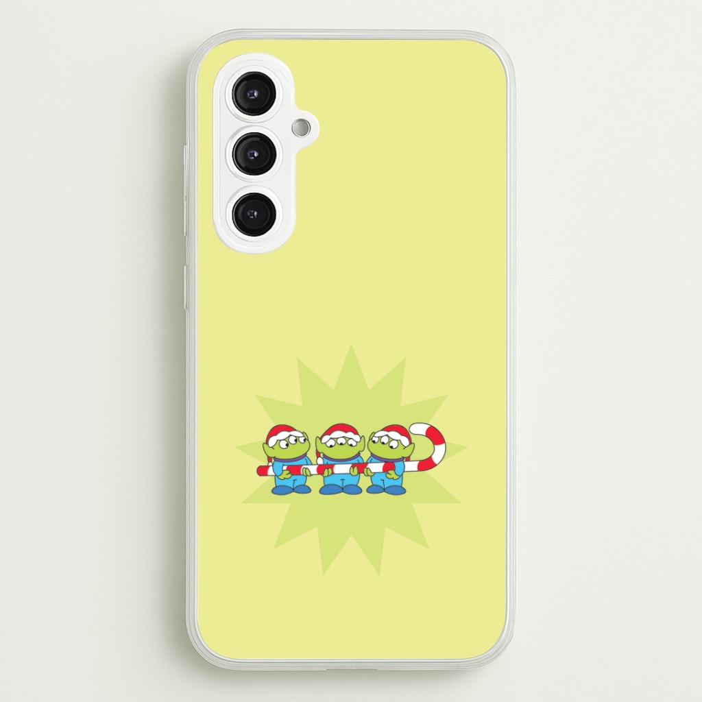 Cute Green Aliens Candycane Galaxy S23FE Case