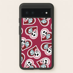 J And S Heart Pattern Google Pixel 6 Case