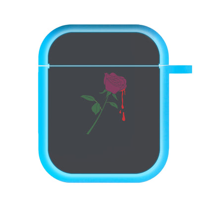 Dark Pink Rose AirPods Case