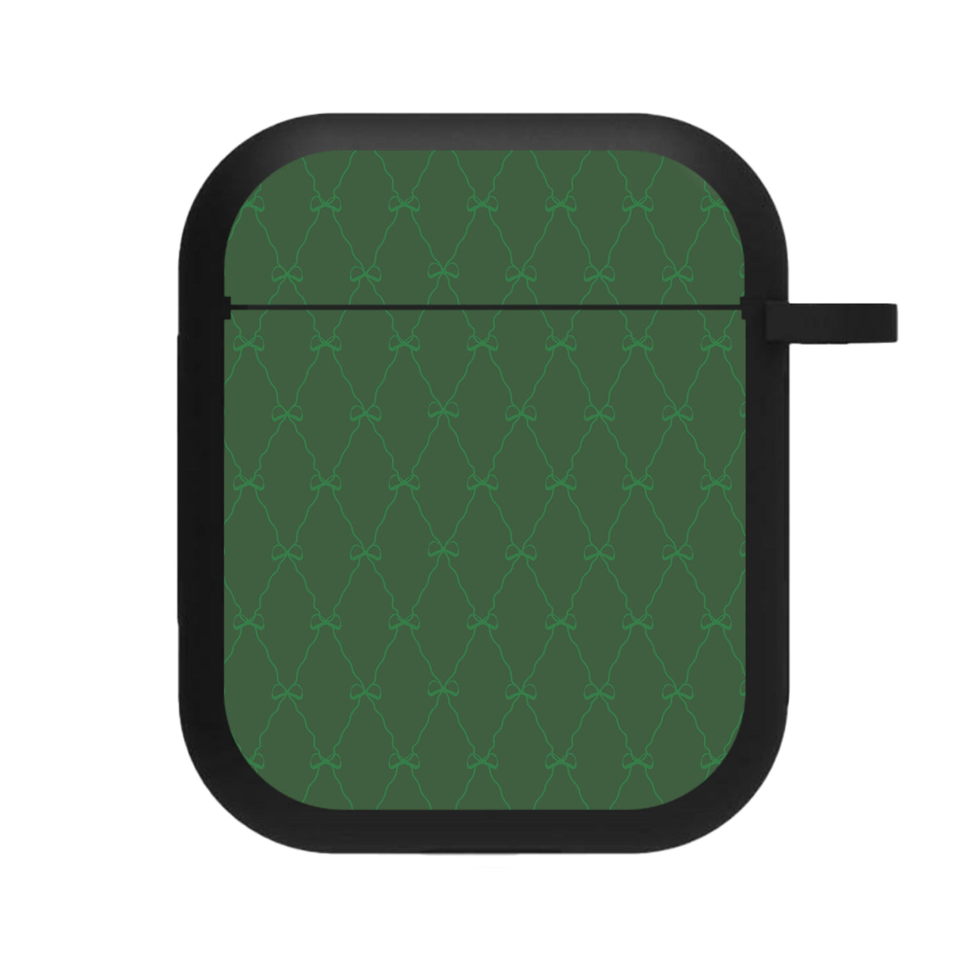 Green Bow Pattern AirPods Case