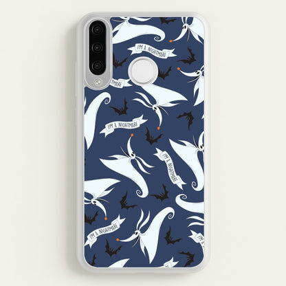 Skeleton Dog And Bats Pattern Huawei P30 Lite Case