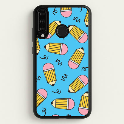Pencils And Scribbles Pattern Huawei P30 Lite Case