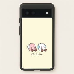 Cute Christmas Marshmellow Plushies Google Pixel 7a Case
