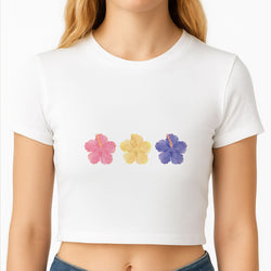Hawaiian Hibiscus Crop Top