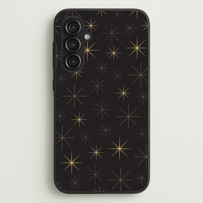 Christmas Gold Stars Pattern Galaxy S23FE Case