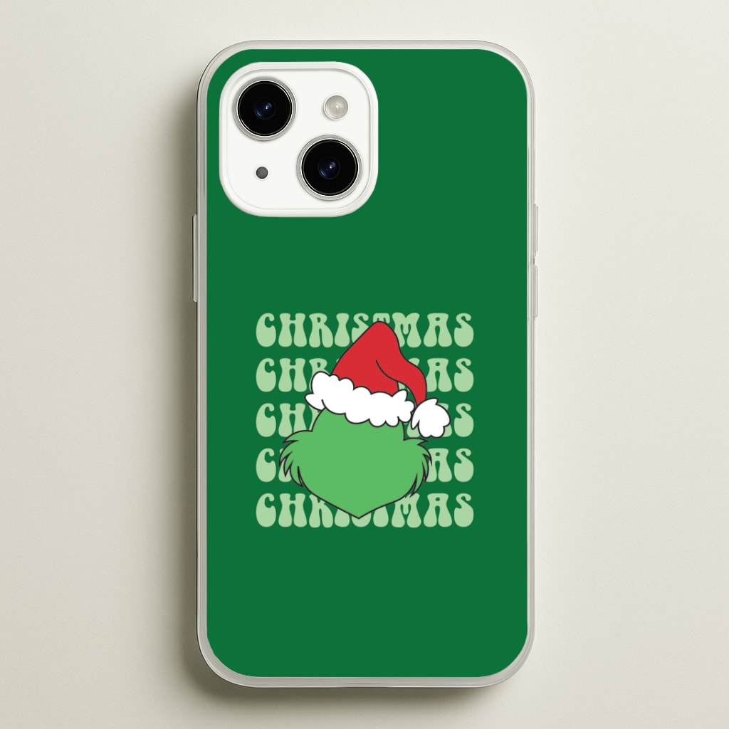 Green Creature Christmas iPhone 14 Plus Case
