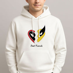 Superhero Best Friends Locket Mens Hoodie