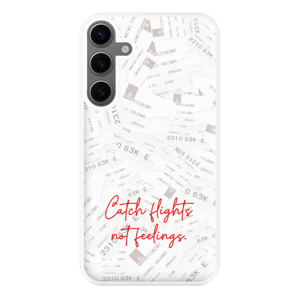 Catch Flights Not Feelings Collage Galaxy S24 Case