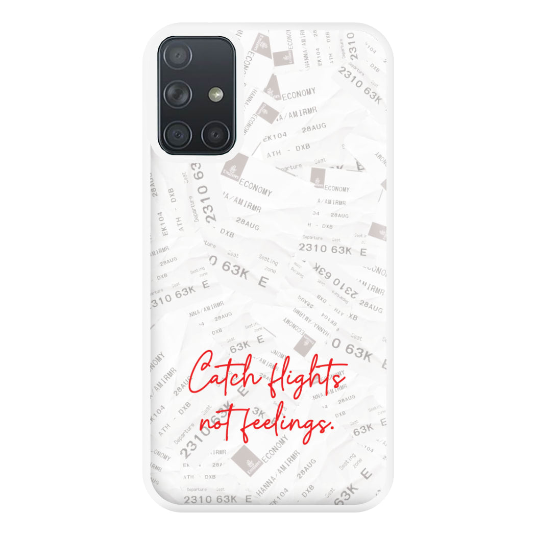 Catch Flights Not Feelings Collage Galaxy A71 Case