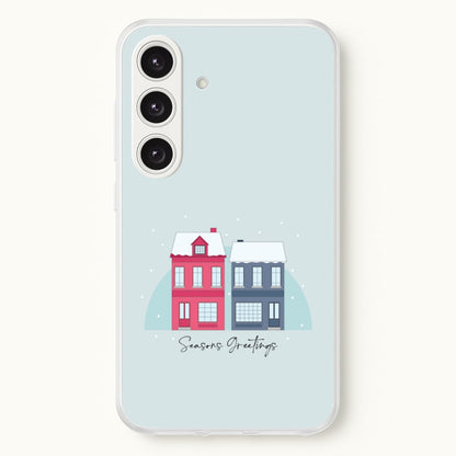 Seasons Greetings Winter Townhouses Galaxy S24FE Case