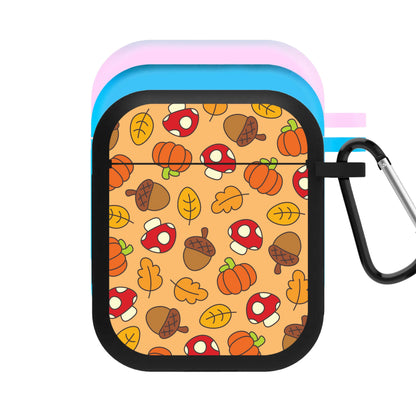 Cartoon Autumn Icons Pattern AirPods Case