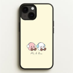 Cute Christmas Marshmellow Plushies iPhone 13 Mini Case