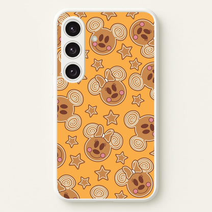 Cartoon Mouse Gingerbread Pattern Galaxy S24 Case