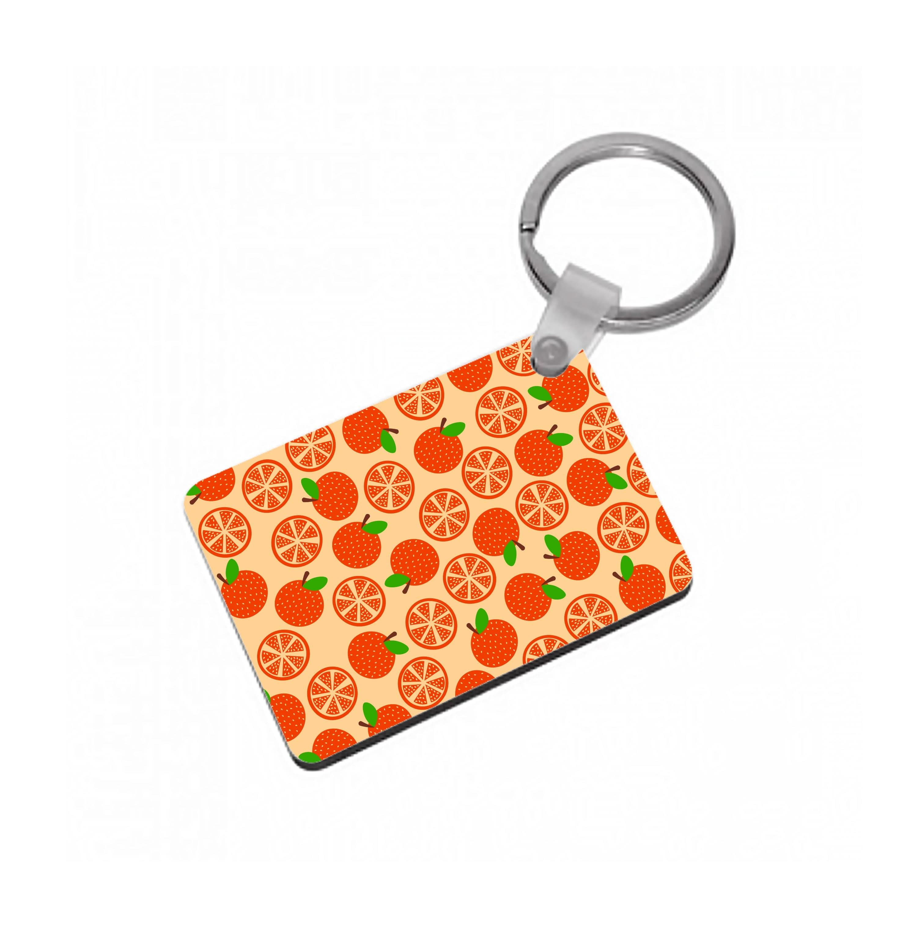 Textured Oranges Pattern  Keyring