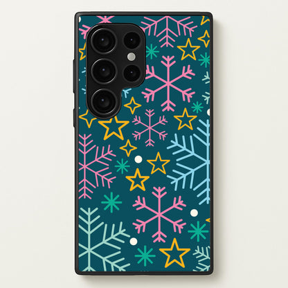 Colourful Christmas Symbols Pattern Galaxy S24 Ultra Case