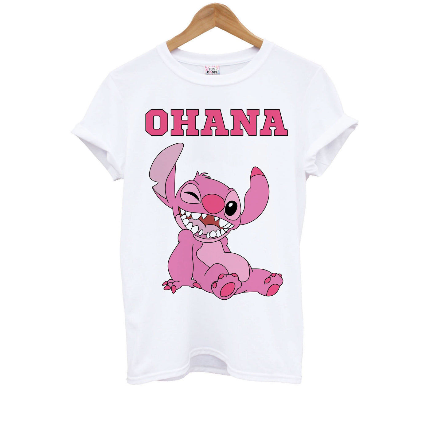 Pink Alien Ohana Kids T-Shirt