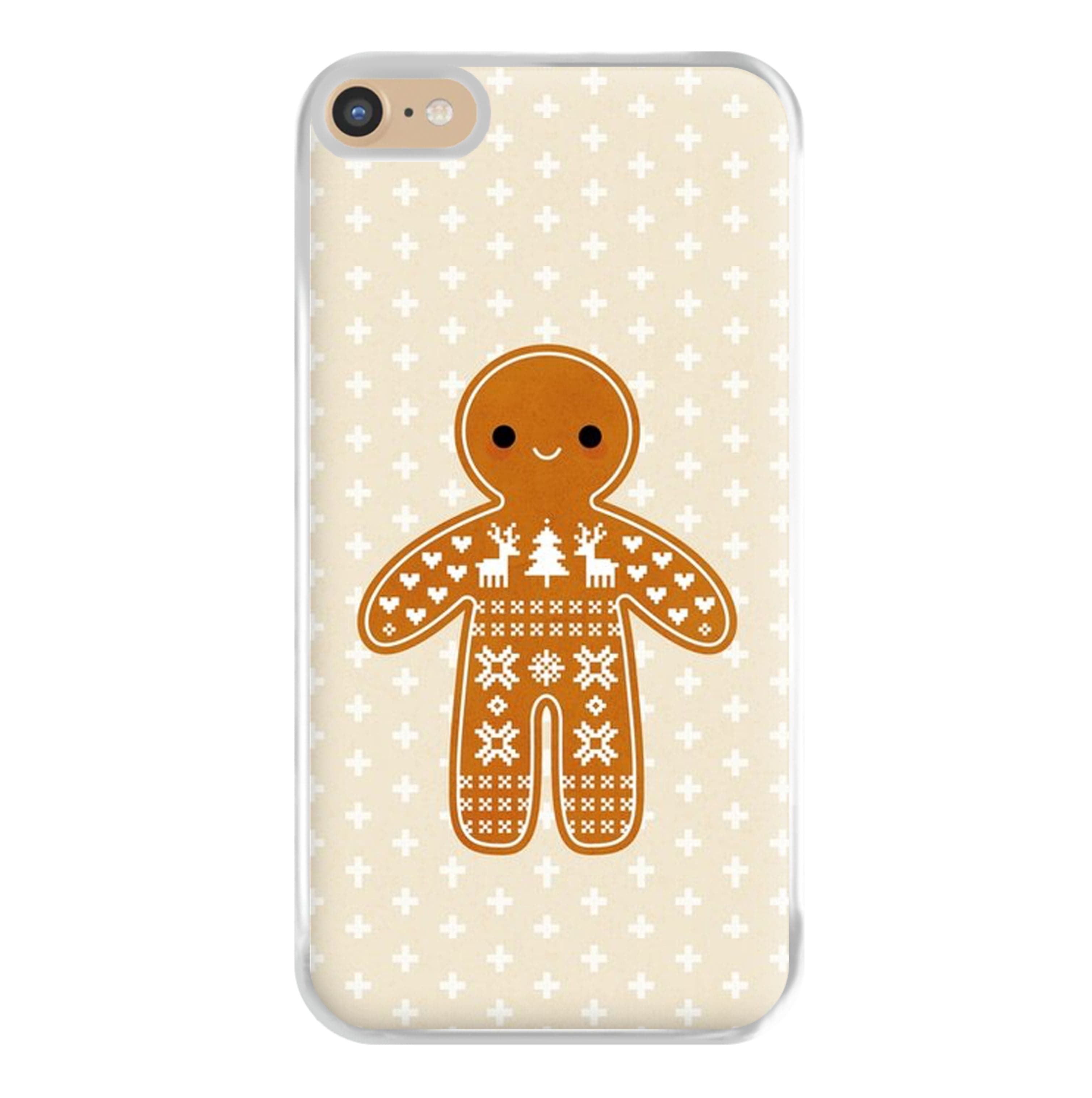 Christmas Jumper Pattern Gingerbread Man Phone Case