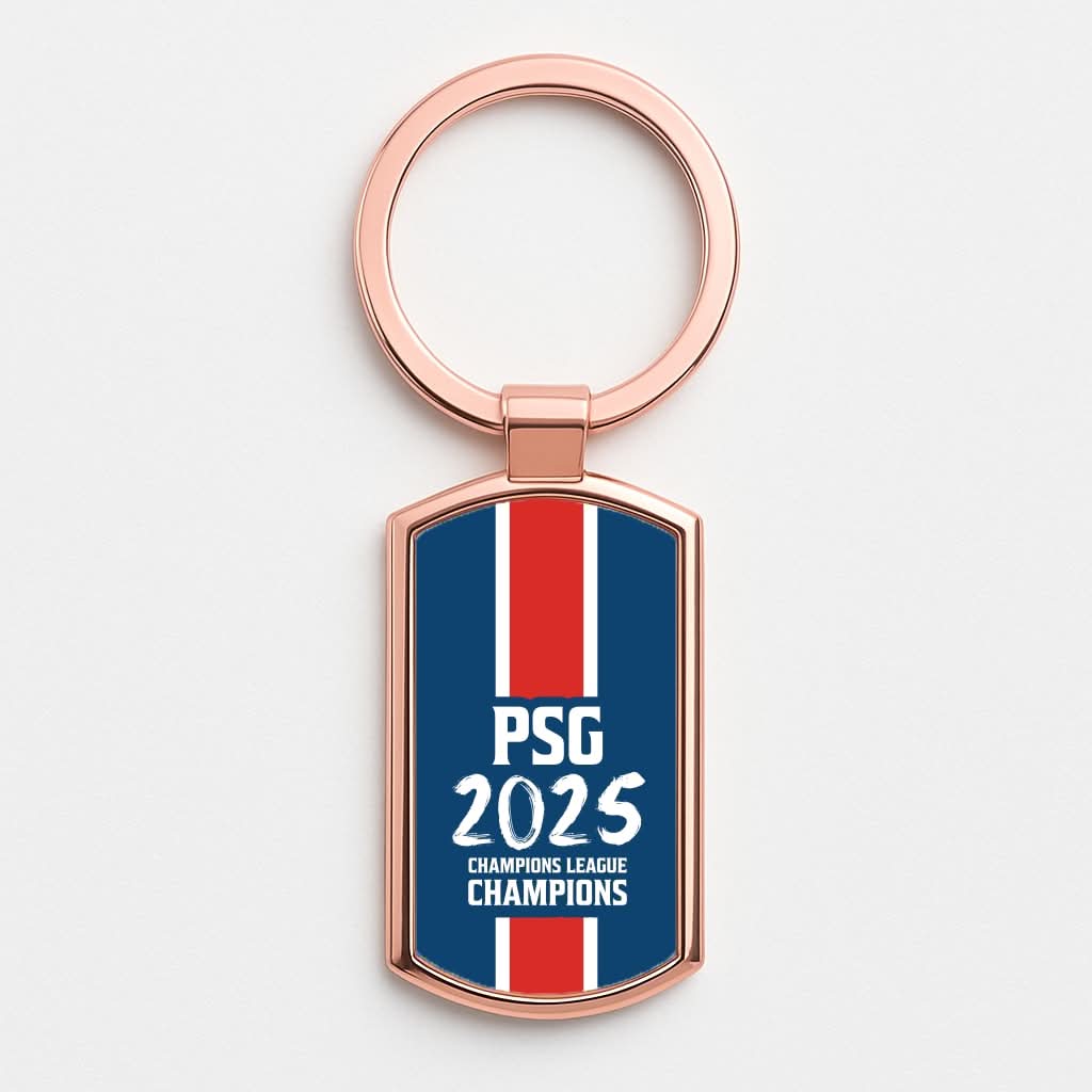 Champion League Winners 25 PSG Rose Gold Keyring