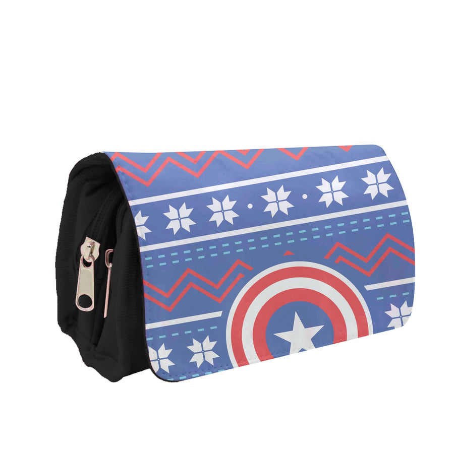 Captain Christmas Pattern Pencil Case