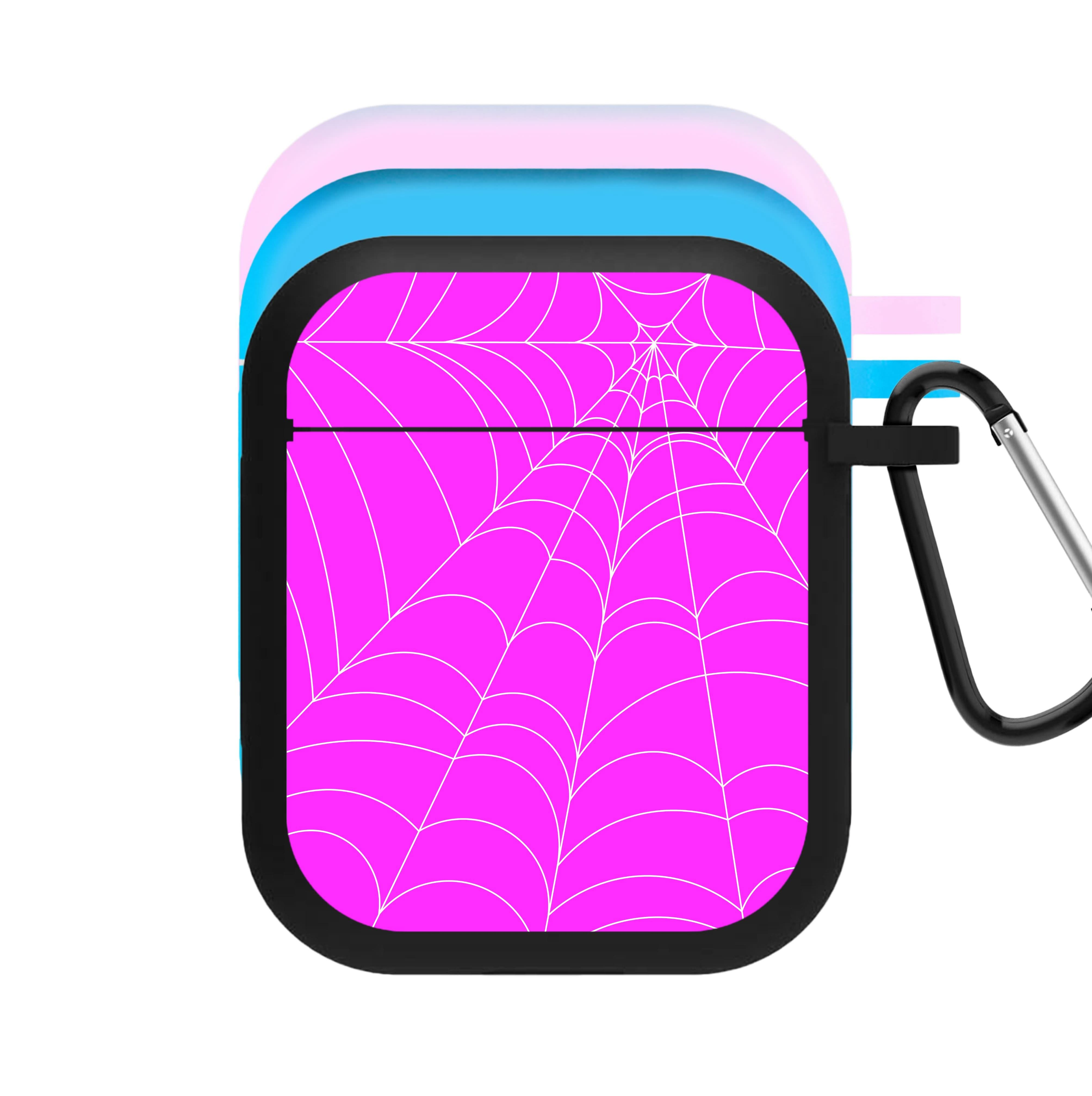 Pink Cobwebs Pattern AirPods Case