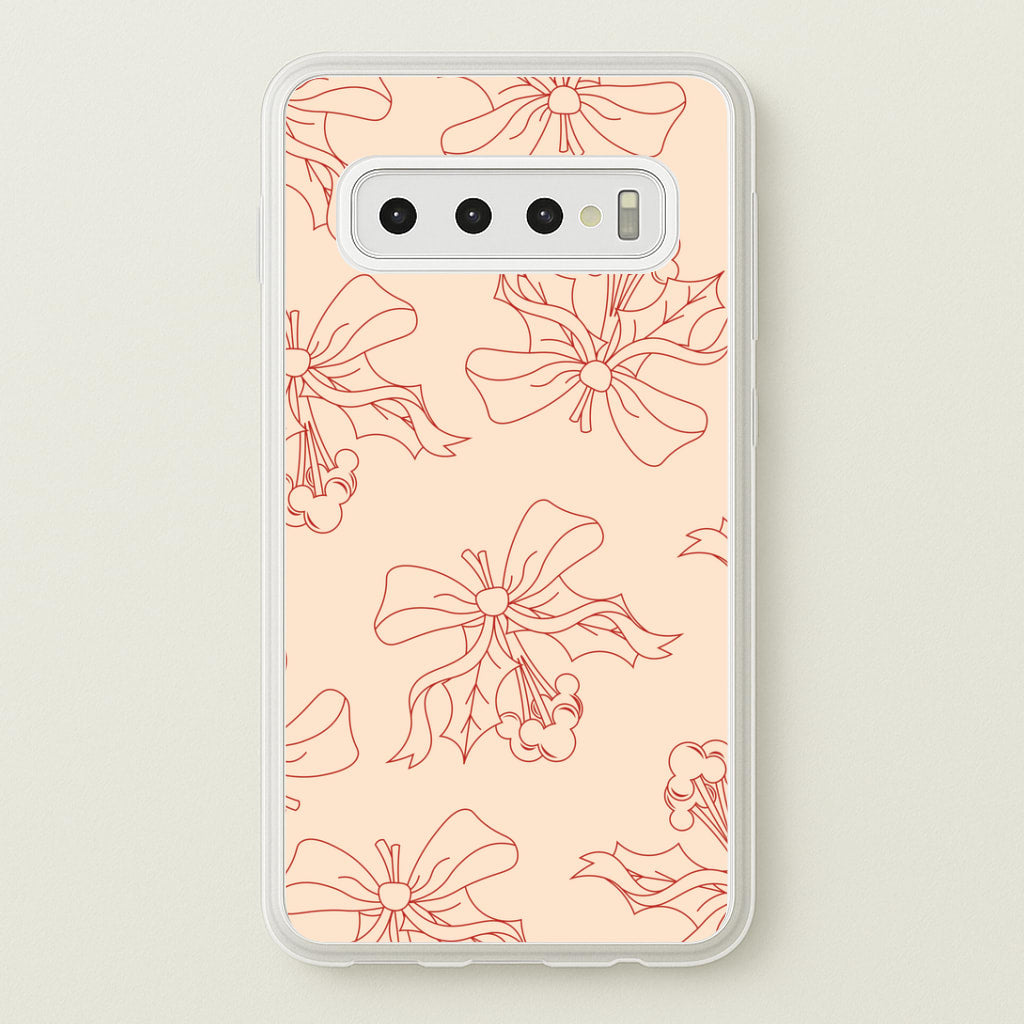 Cartoon Mouse Holly Pattern Galaxy S10 Case