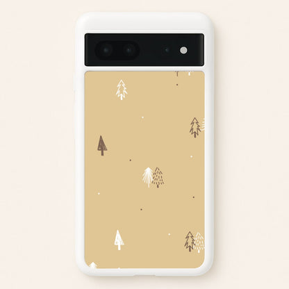 Minimal Christmas Trees Pattern Google Pixel 7 Case