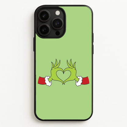 Christmas Green Heart iPhone 13 Pro Max Case