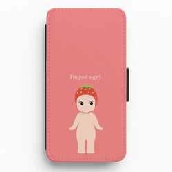 I'm Just A Girl Flip / Wallet Phone Case