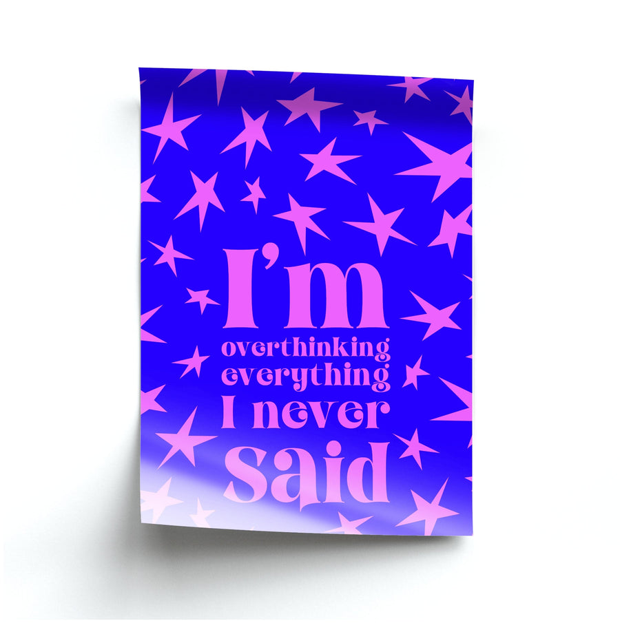 I'm Overthinking Everything - Gracie Abrams Poster