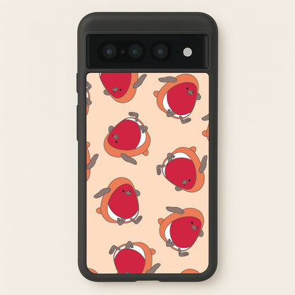 Christmas Robin Plush Pattern Google Pixel 7 Pro Case